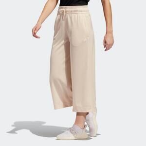 ADIDAS Tricot 3 Stripes Wide Leg Pants Ivory {X18}